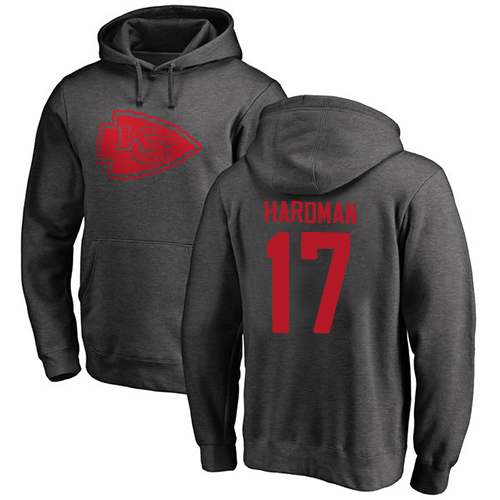 Men Kansas City Chiefs #17 Hardman Mecole Ash One Color Pullover Hoodie->kansas city chiefs->NFL Jersey